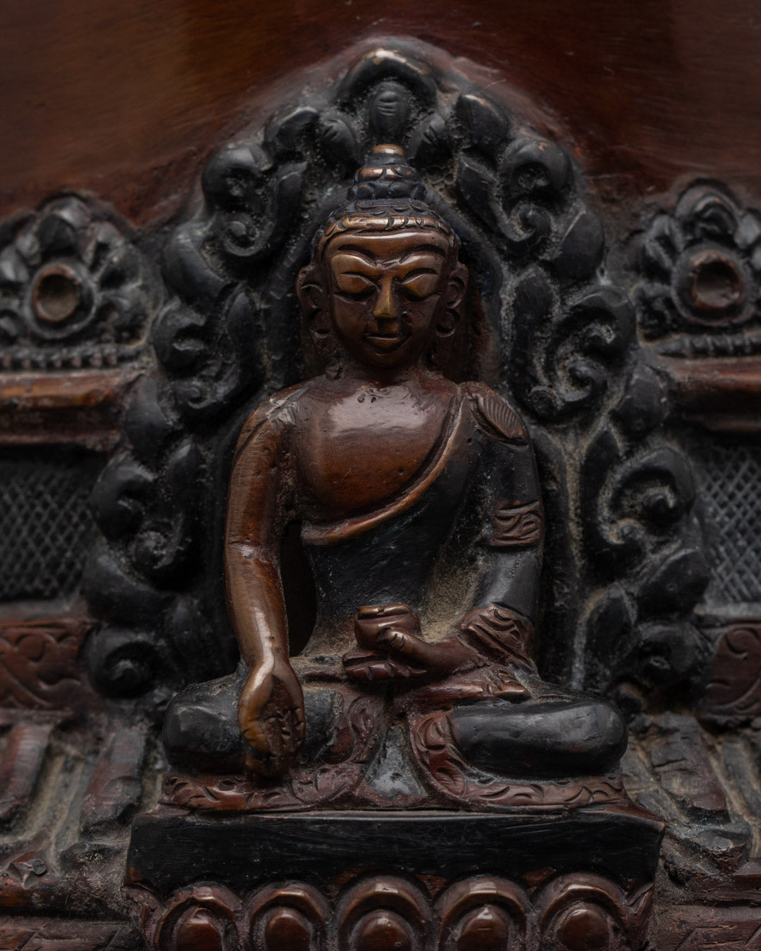 Buddhist Stupa Statue for Prayer | Five Dhyani Buddhas Designed