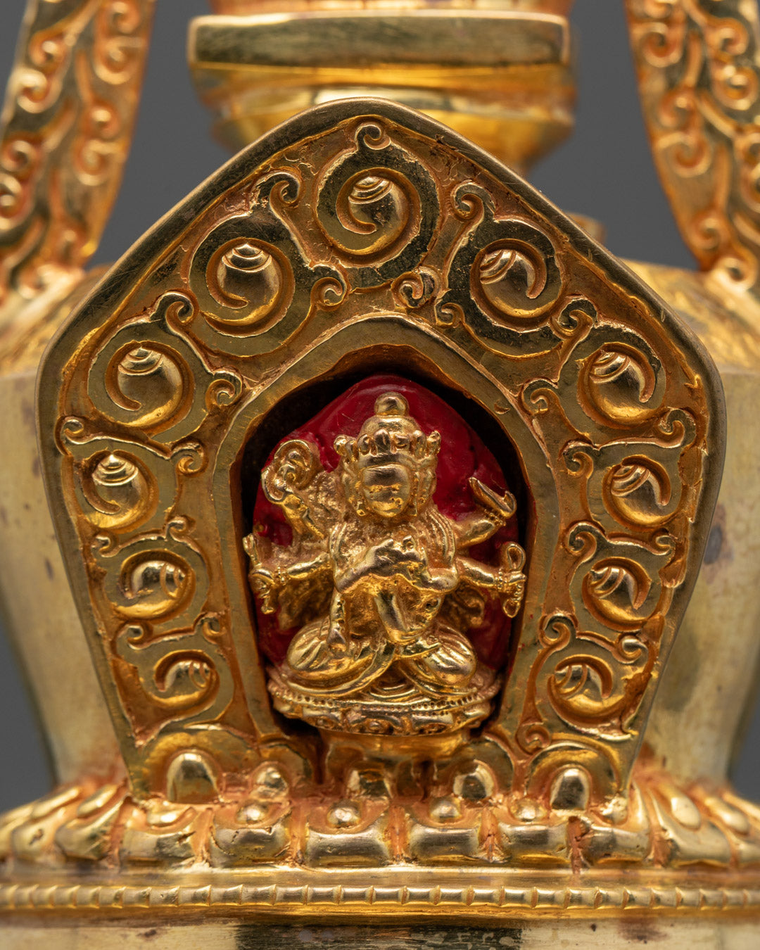 Namgyalma Stupa Statue in Copper Gold | Buddhist Monument