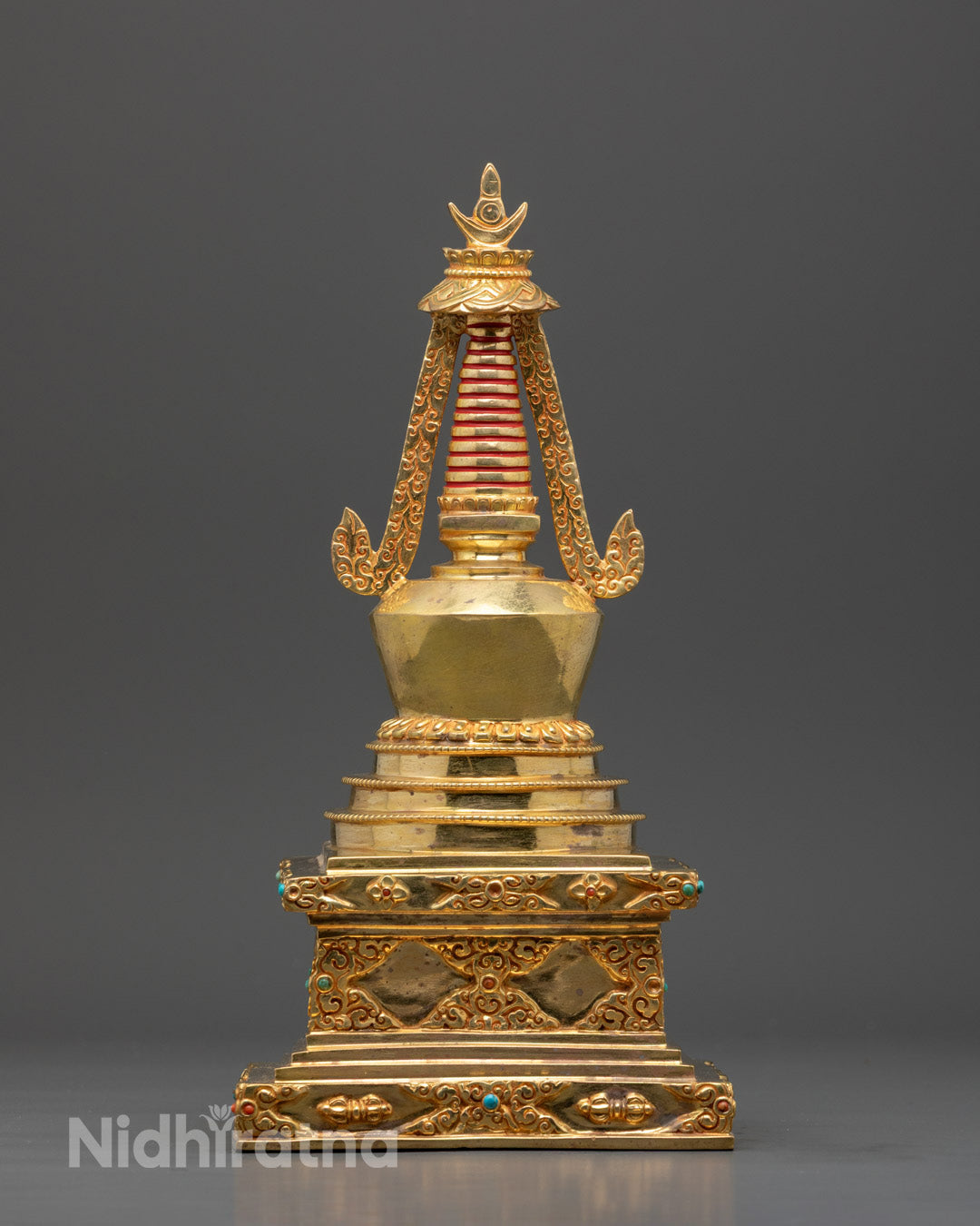 Namgyalma Stupa Statue in Copper Gold | Buddhist Monument