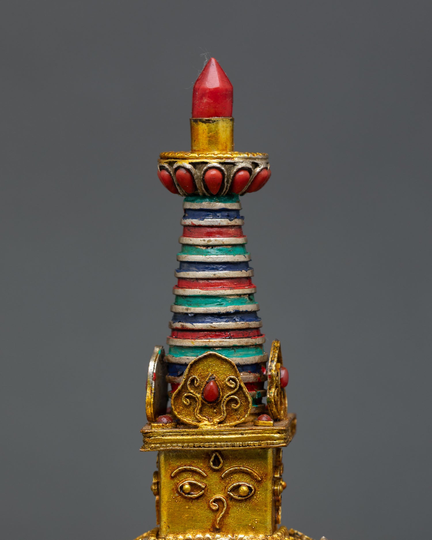 Buddhist Stupa with Traditional Newari Craftsmanship