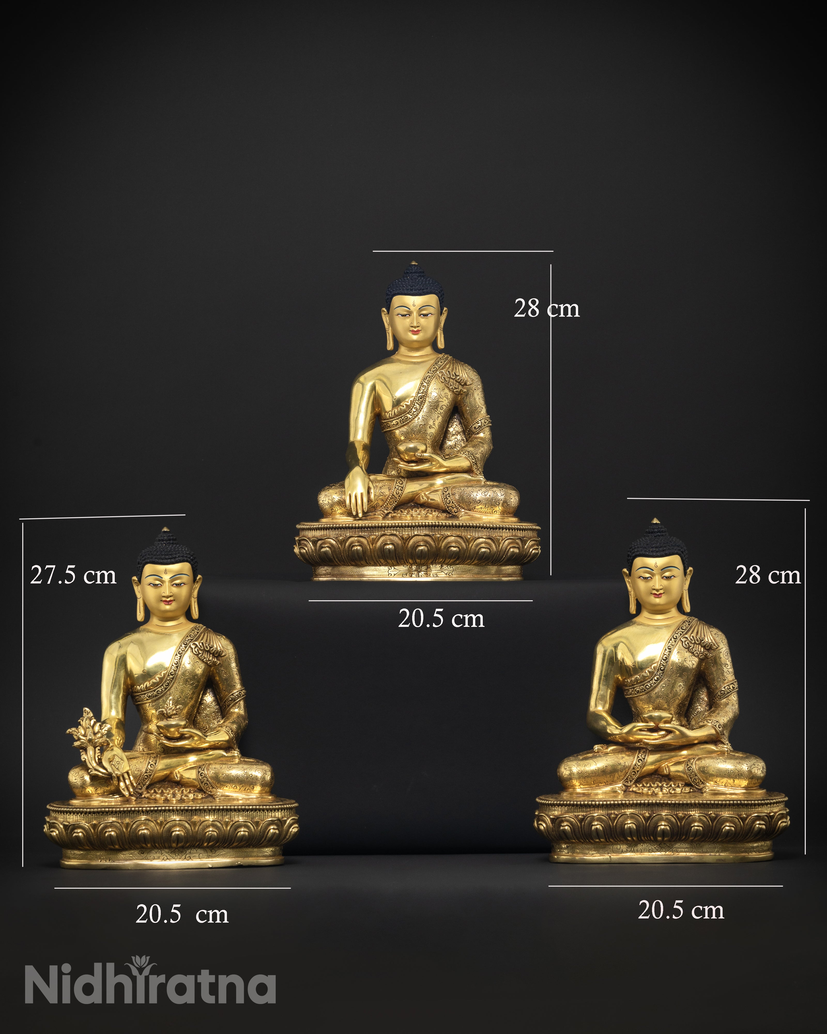 Three Buddha Set – Symbol of Peace, Protection & Prosperity