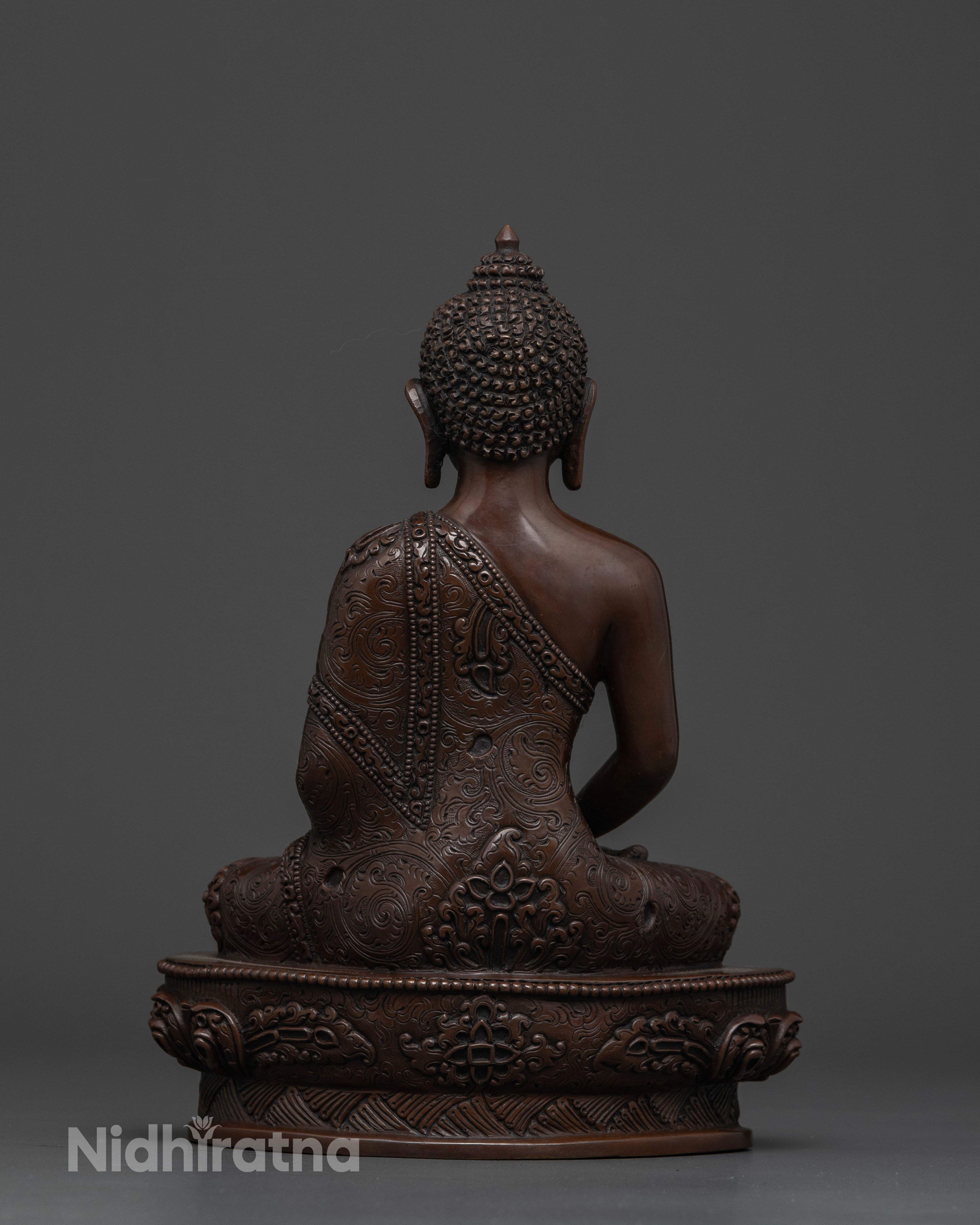 Symbol of Infinite Light: Oxidized Amitabha Buddha Statue