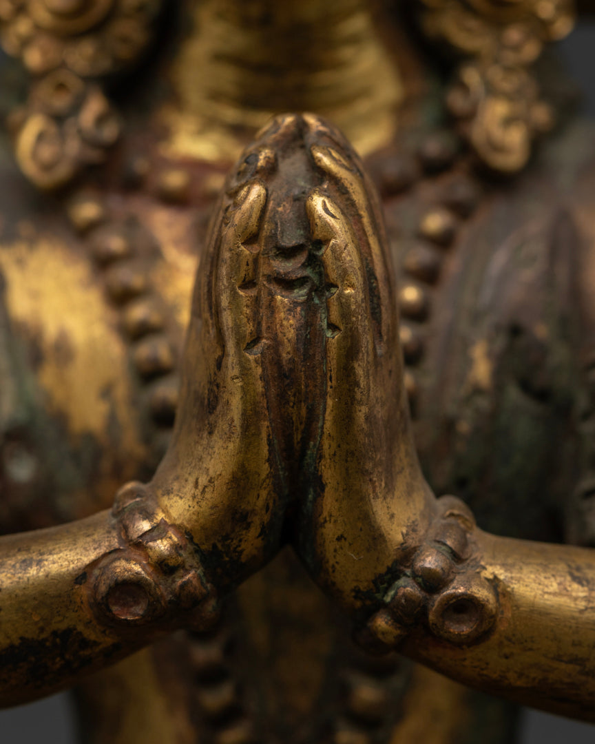 Tibetan 1000 Armed Chenrezig Statue: Avalokiteshvara for Peace