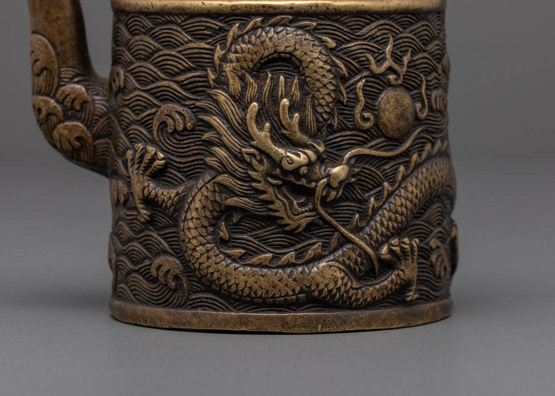 Dragon Carved Premium Tea Pot | Handcrafted for Buddhist Rituals