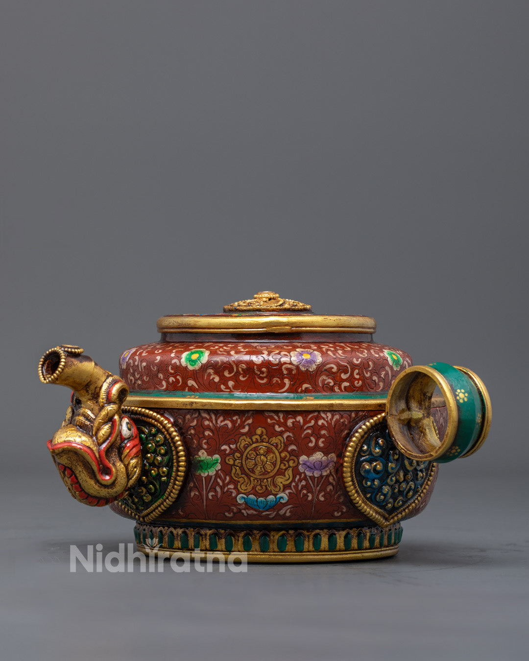 Handcrafted Teakettle for Ritual Use | Sacred Offering Pot for Meditation