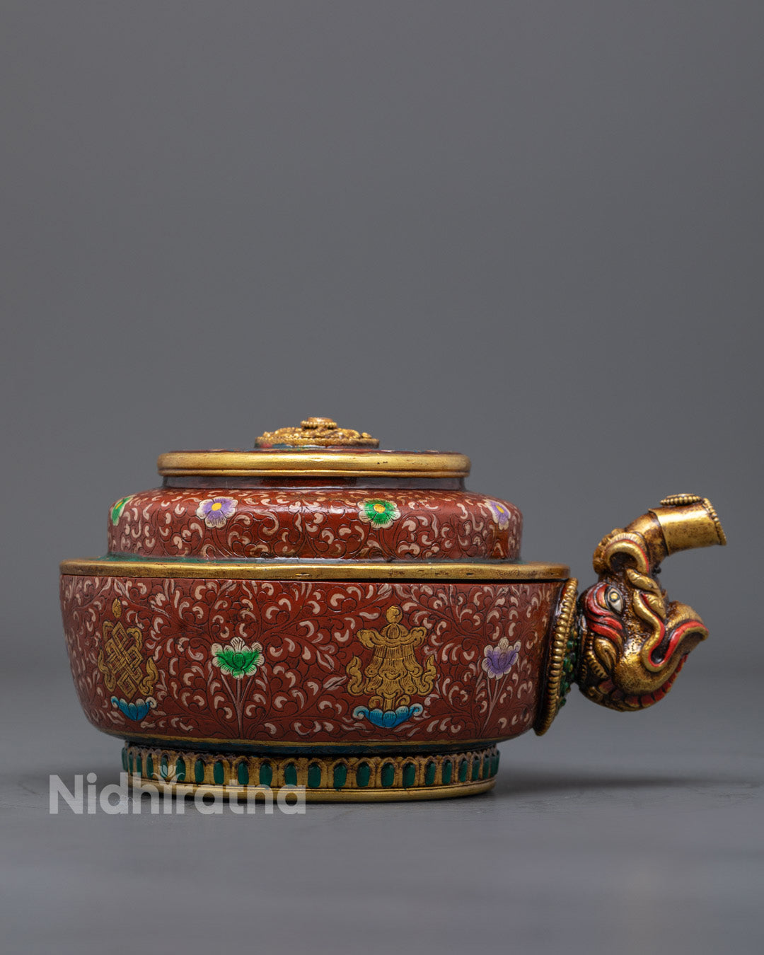 Handcrafted Teakettle for Ritual Use | Sacred Offering Pot for Meditation