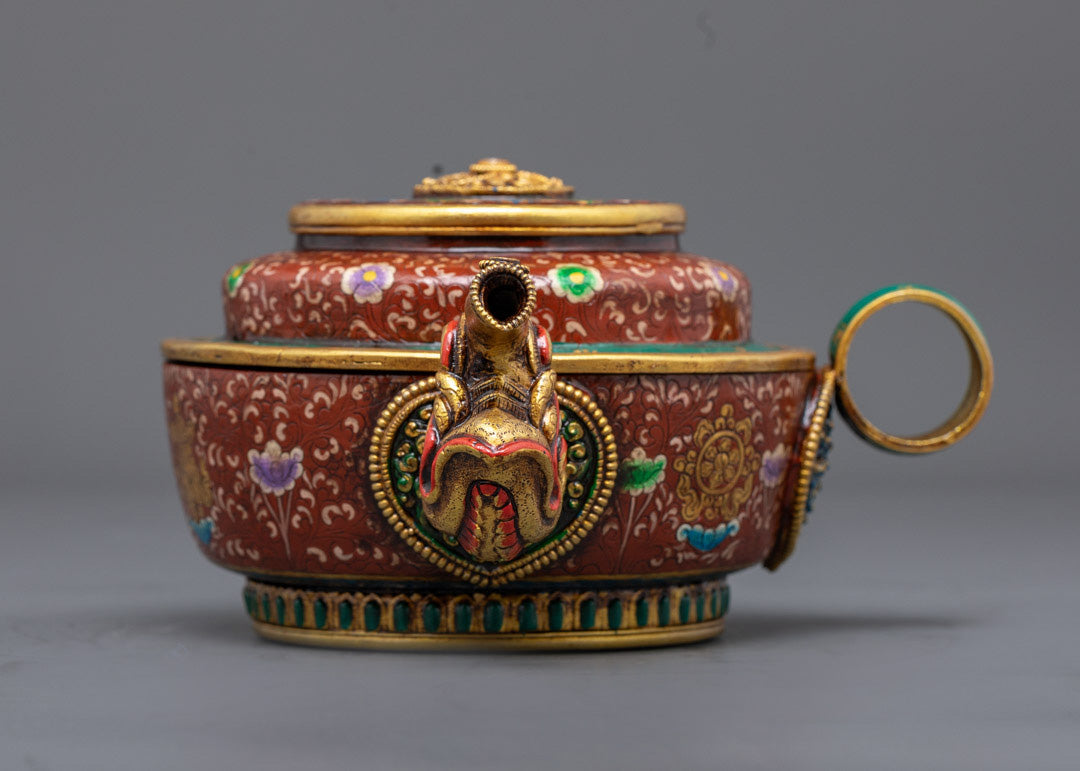 Handcrafted Teakettle for Ritual Use | Sacred Offering Pot for Meditation