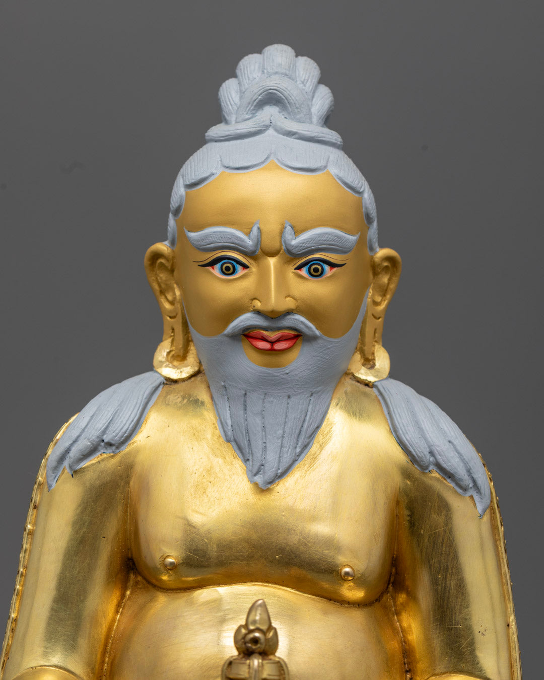 The authentic Thangtong Gyalpo Buddhist Master Statue, showcasing intricate details that reflect centuries of Tibetan culture and devotion.