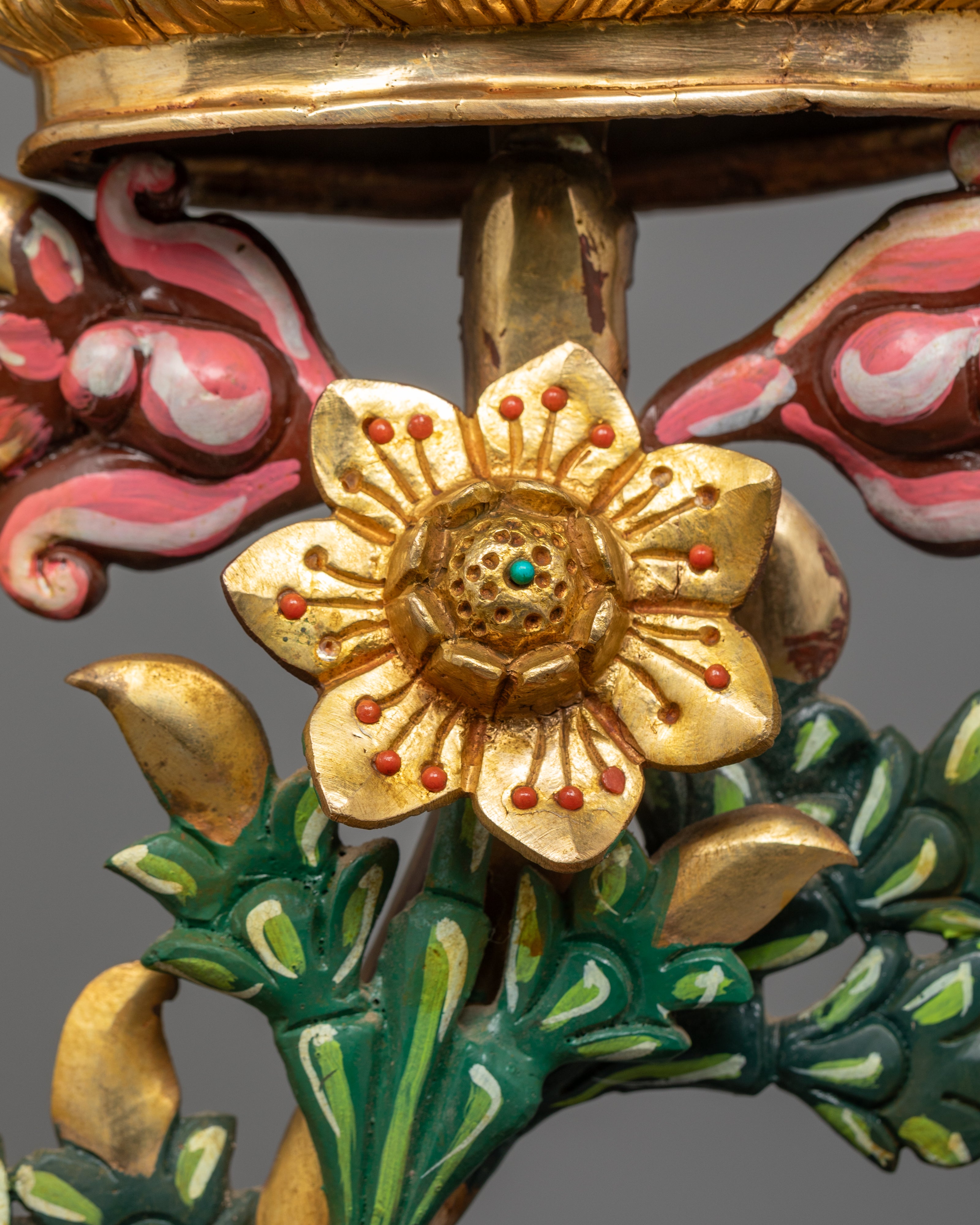 Sacred Buddha Trinity Statue | Handcrafted Bodhi Tree Design