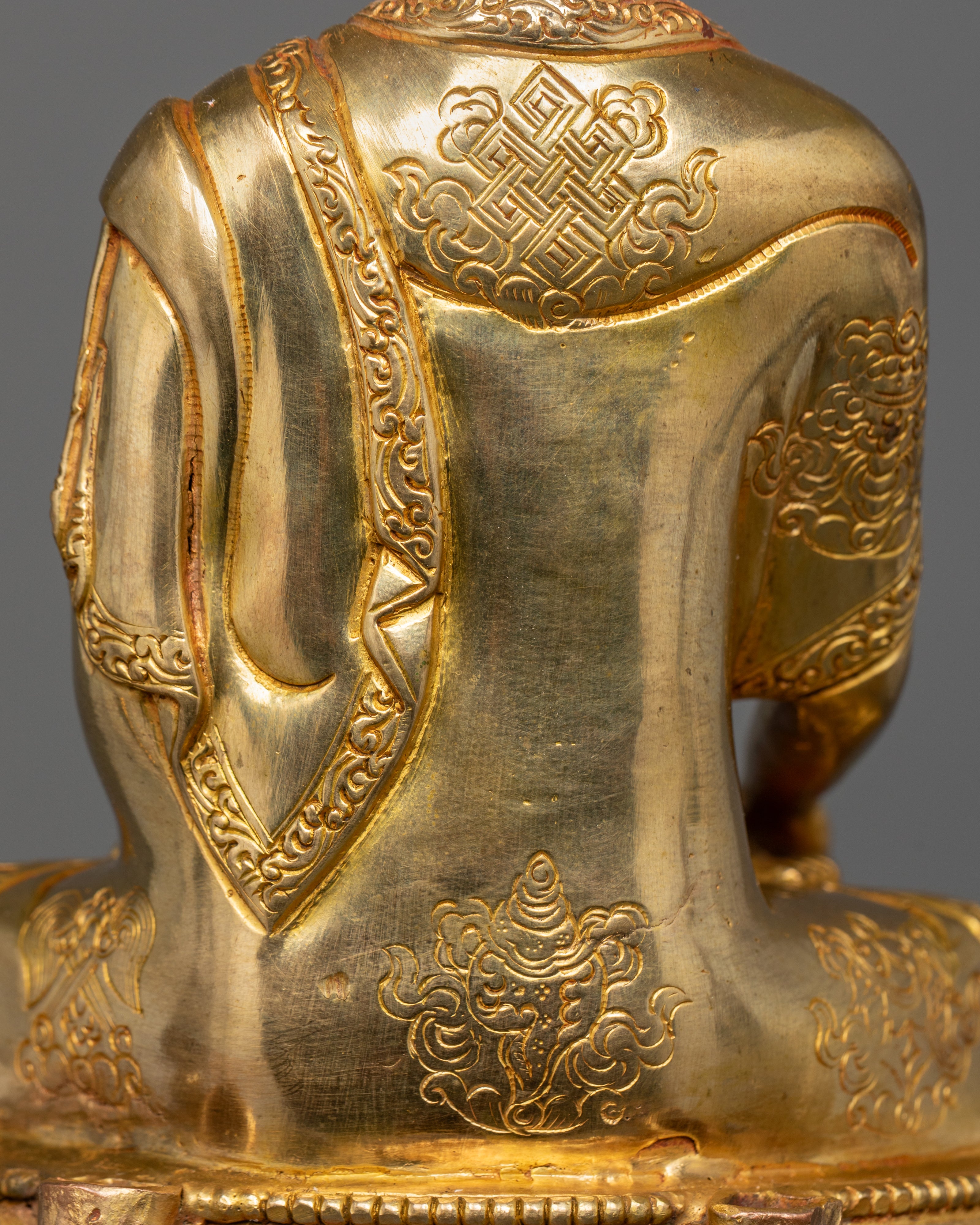 Sacred Buddha Trinity Statue | Handcrafted Bodhi Tree Design