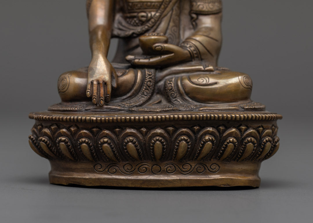 Copper Three Buddha Set Statue | Antique Artwork from Nepal