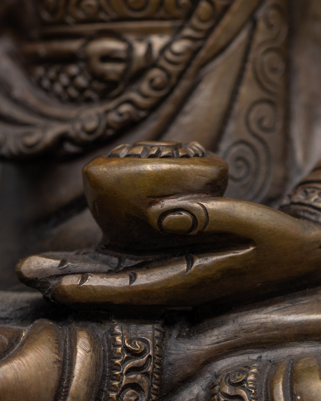 Copper Three Buddha Set Statue | Antique Artwork from Nepal