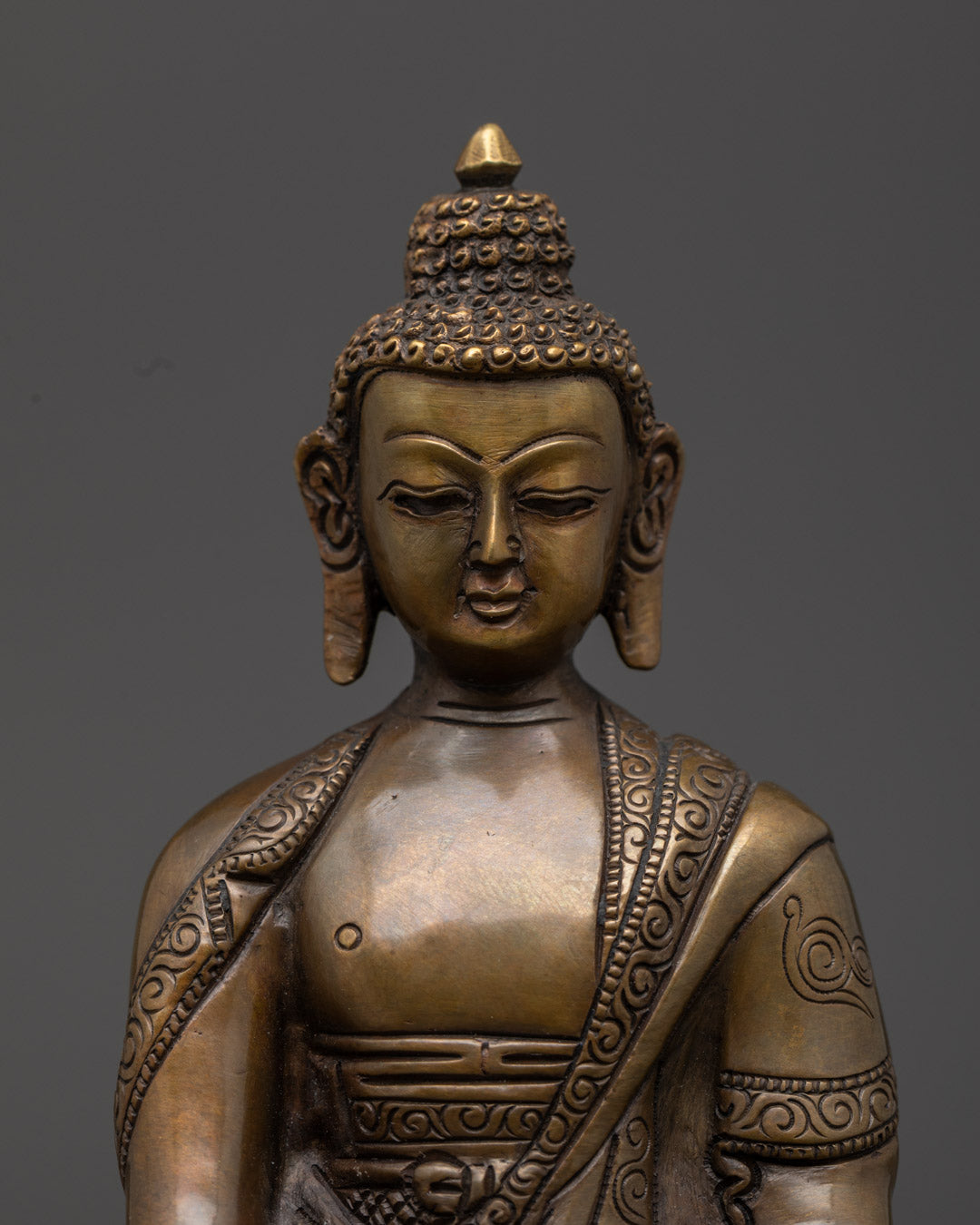 Copper Three Buddha Set Statue | Antique Artwork from Nepal