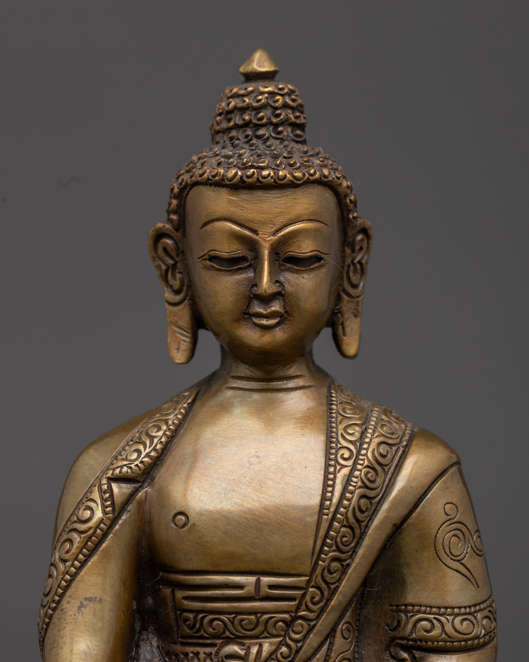Copper Three Buddha Set Statue | Antique Artwork from Nepal