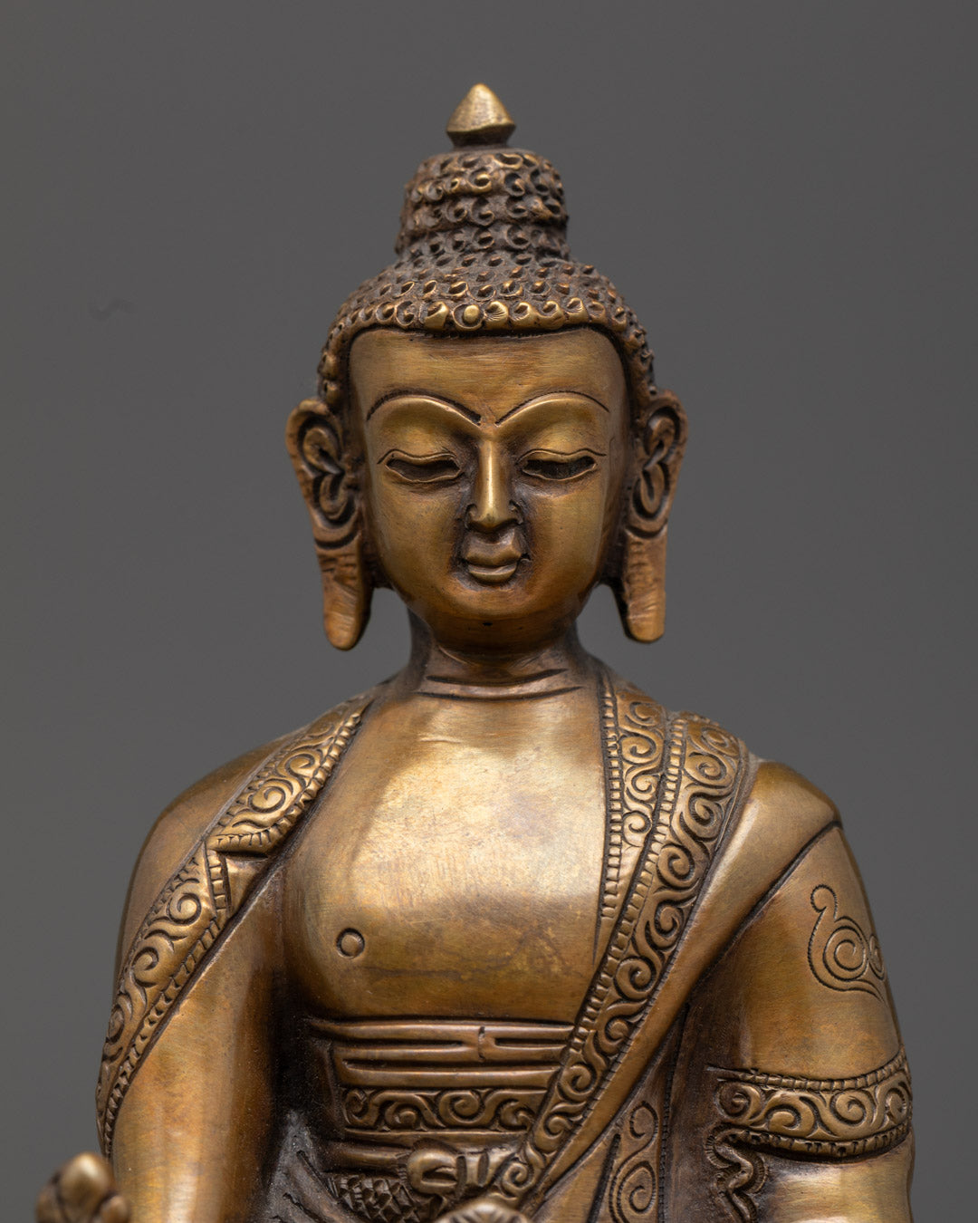 Copper Three Buddha Set Statue | Antique Artwork from Nepal
