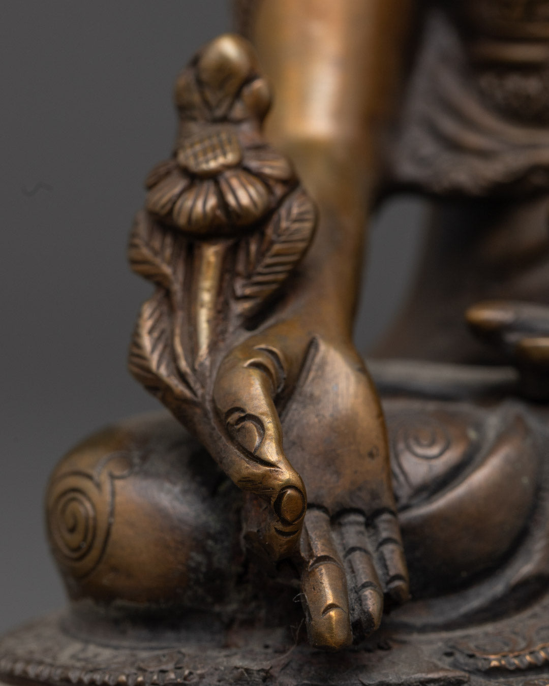 Copper Three Buddha Set Statue | Antique Artwork from Nepal