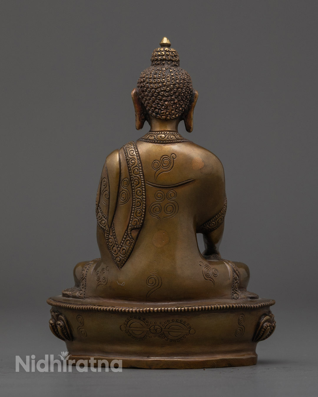 Copper Three Buddha Set Statue | Antique Artwork from Nepal