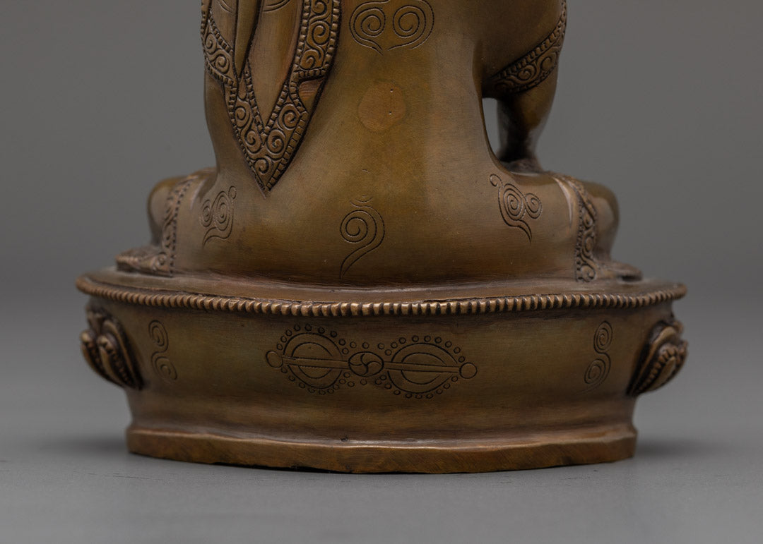 Copper Three Buddha Set Statue | Antique Artwork from Nepal