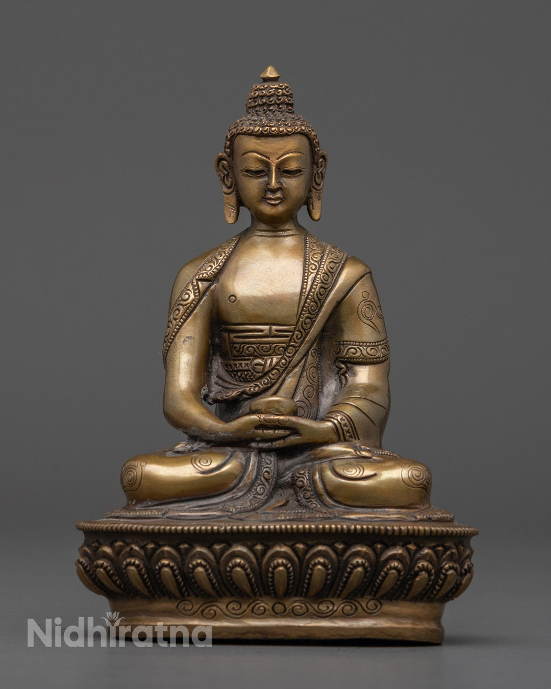 Copper Three Buddha Set Statue | Antique Artwork from Nepal