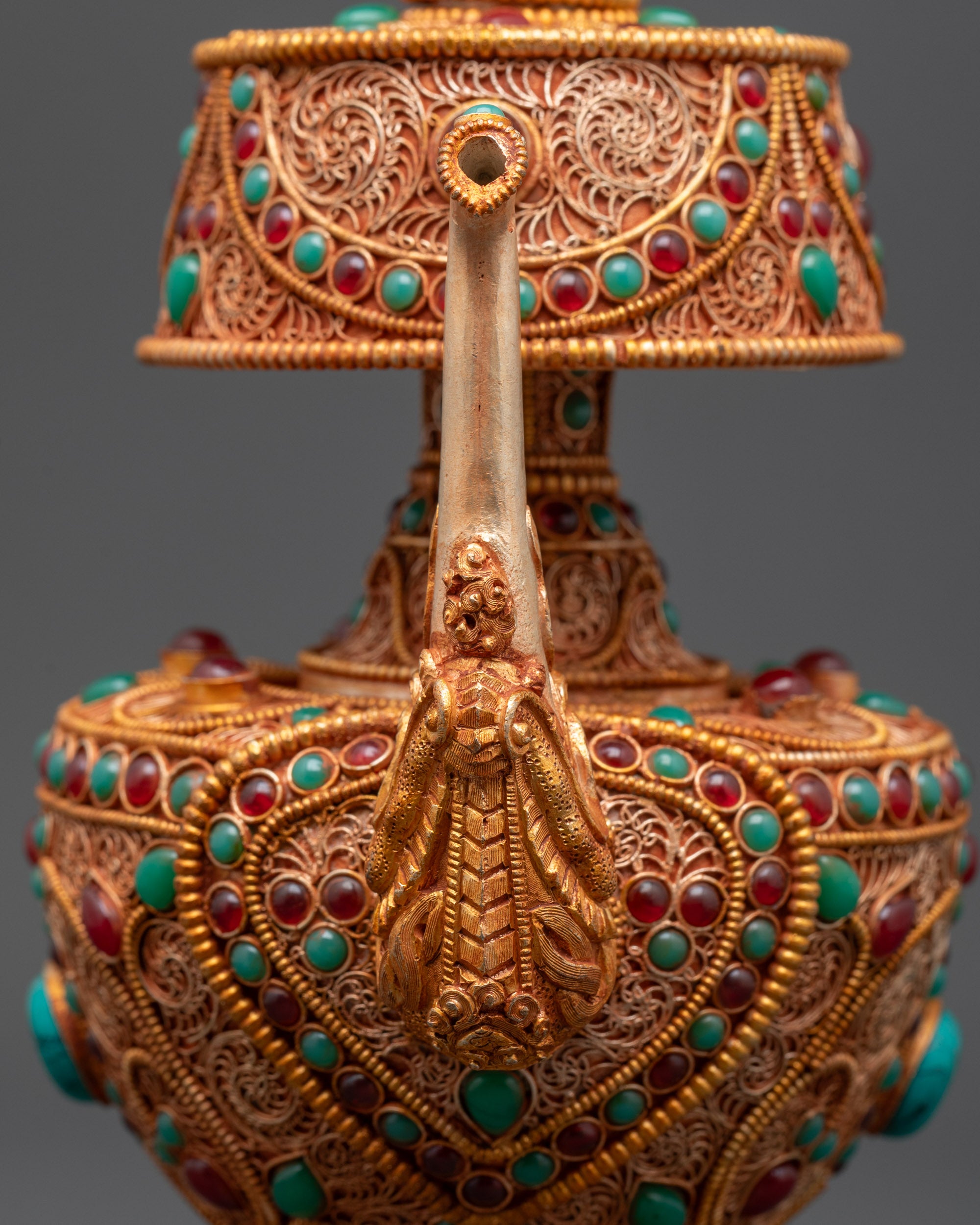 Exquisite Tibetan Bhumba | Copper Ritual Vessel for Buddhist Offerings