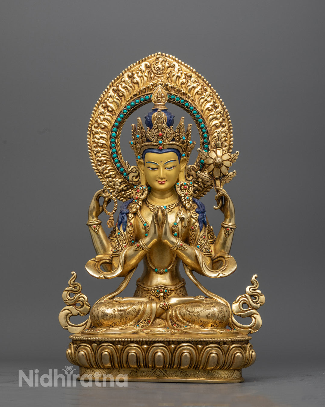 Tibetan Chenrezig Statue | Compassionate Bodhisattva Avalokiteshvara
