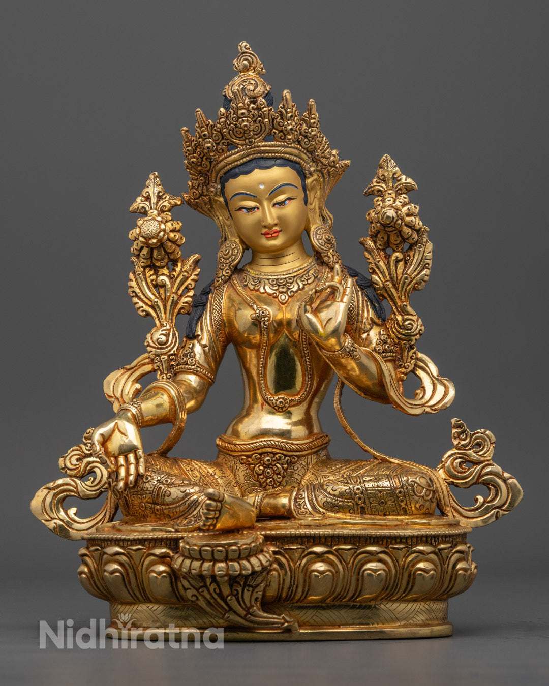 Tibetan Green Tara Statue | Handcrafted Tibetan Deity