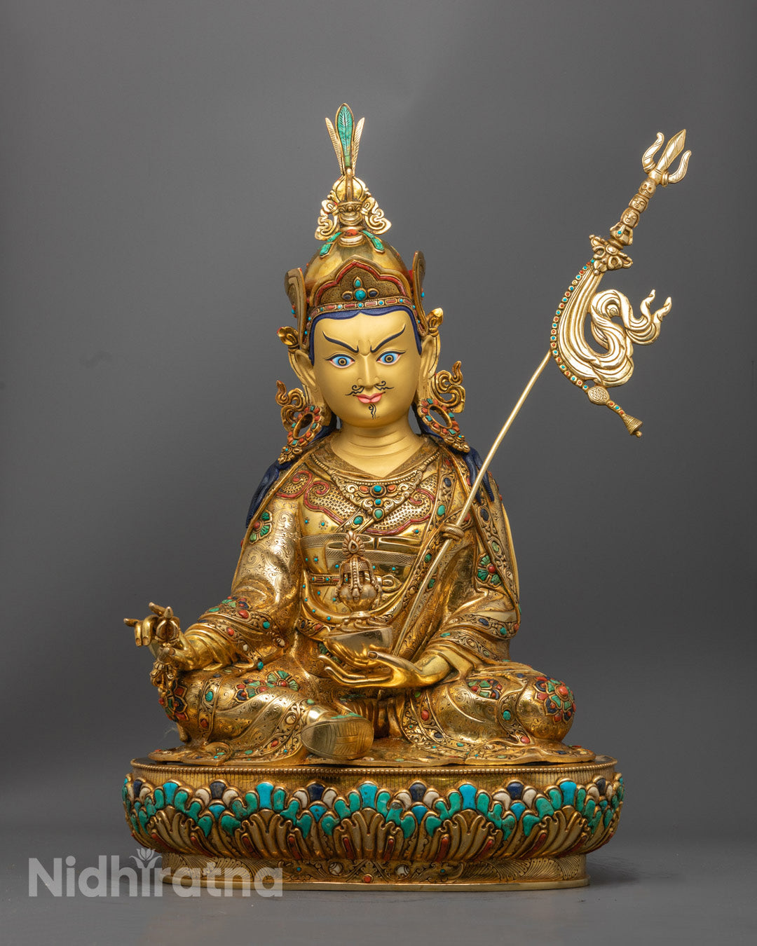 Tibetan Guru Rinpoche Statue | Handcrafted Padmasambhava Deity