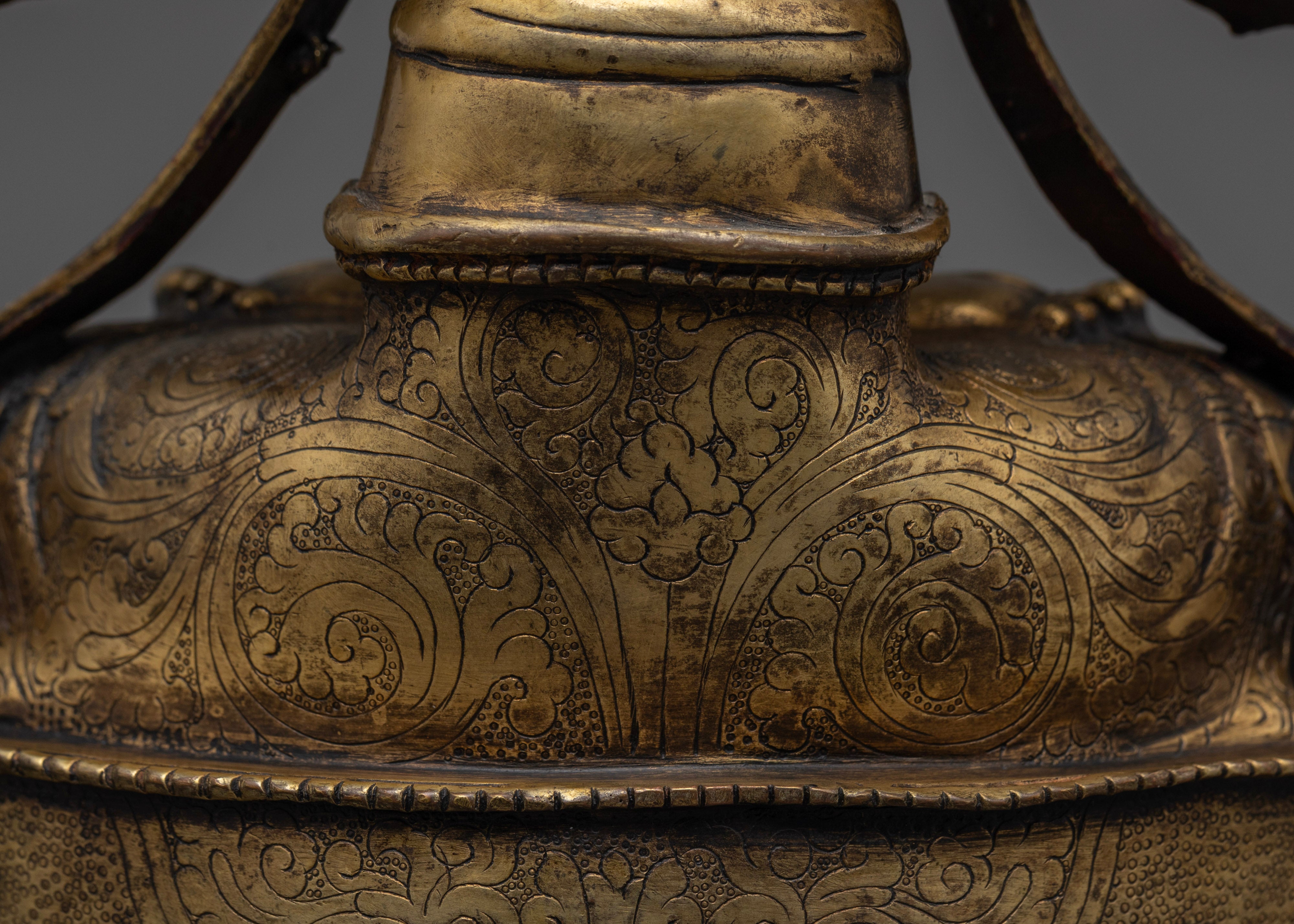 Antique Chenrezig Sculpture: Icon of Infinite Compassion and Wisdom