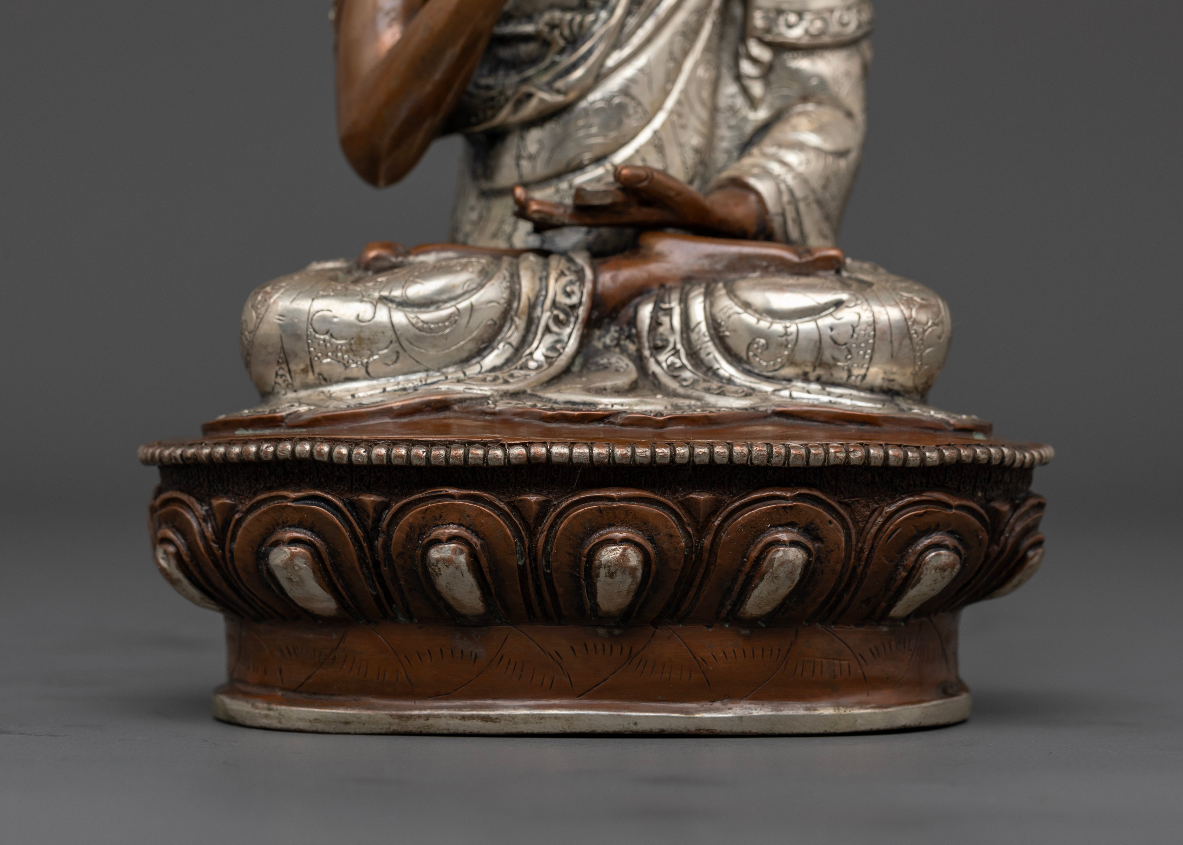 Oxidized Tsongkhapa Set: The Embodiment of Wisdom and Compassion