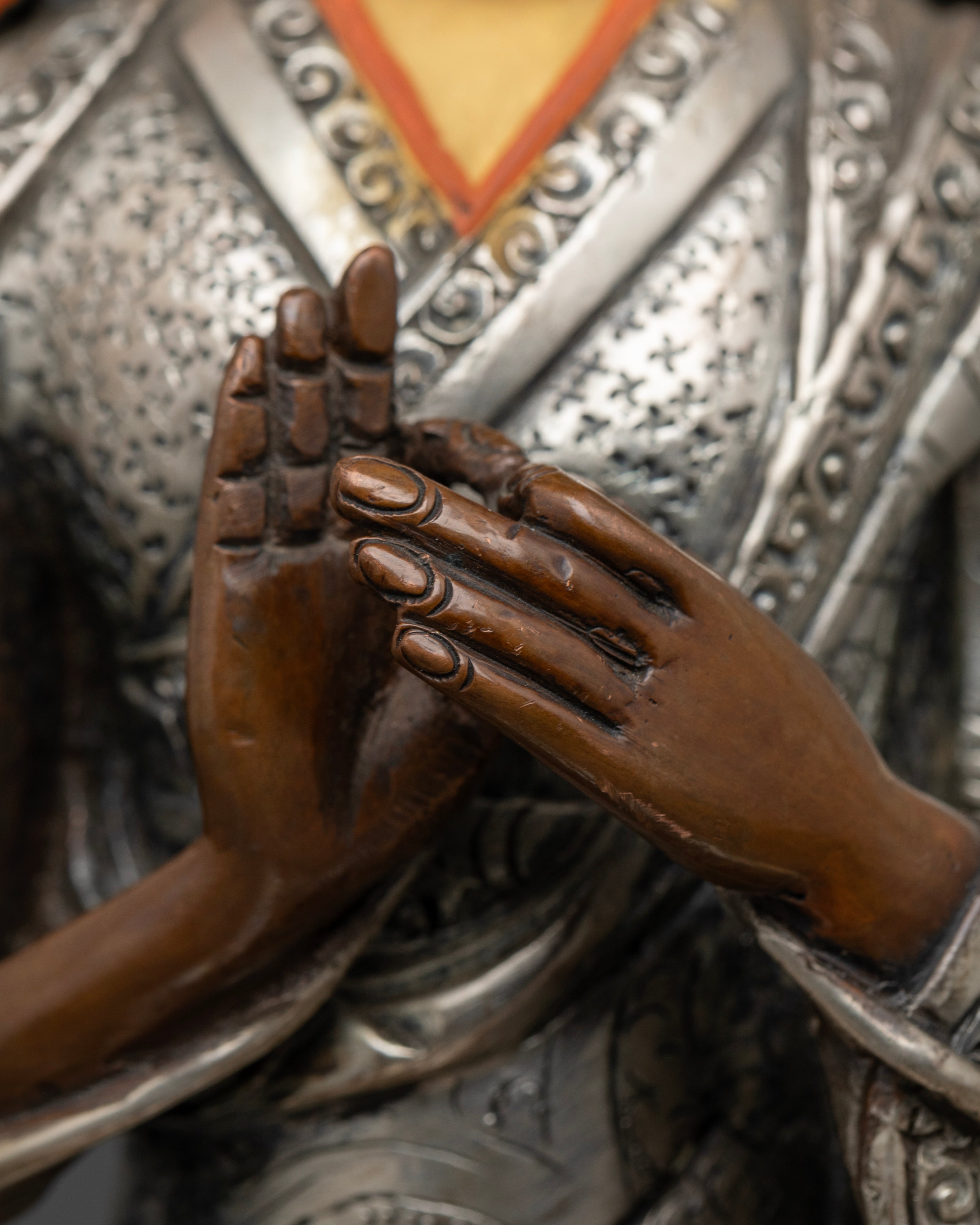 Oxidized Tsongkhapa Set: The Embodiment of Wisdom and Compassion
