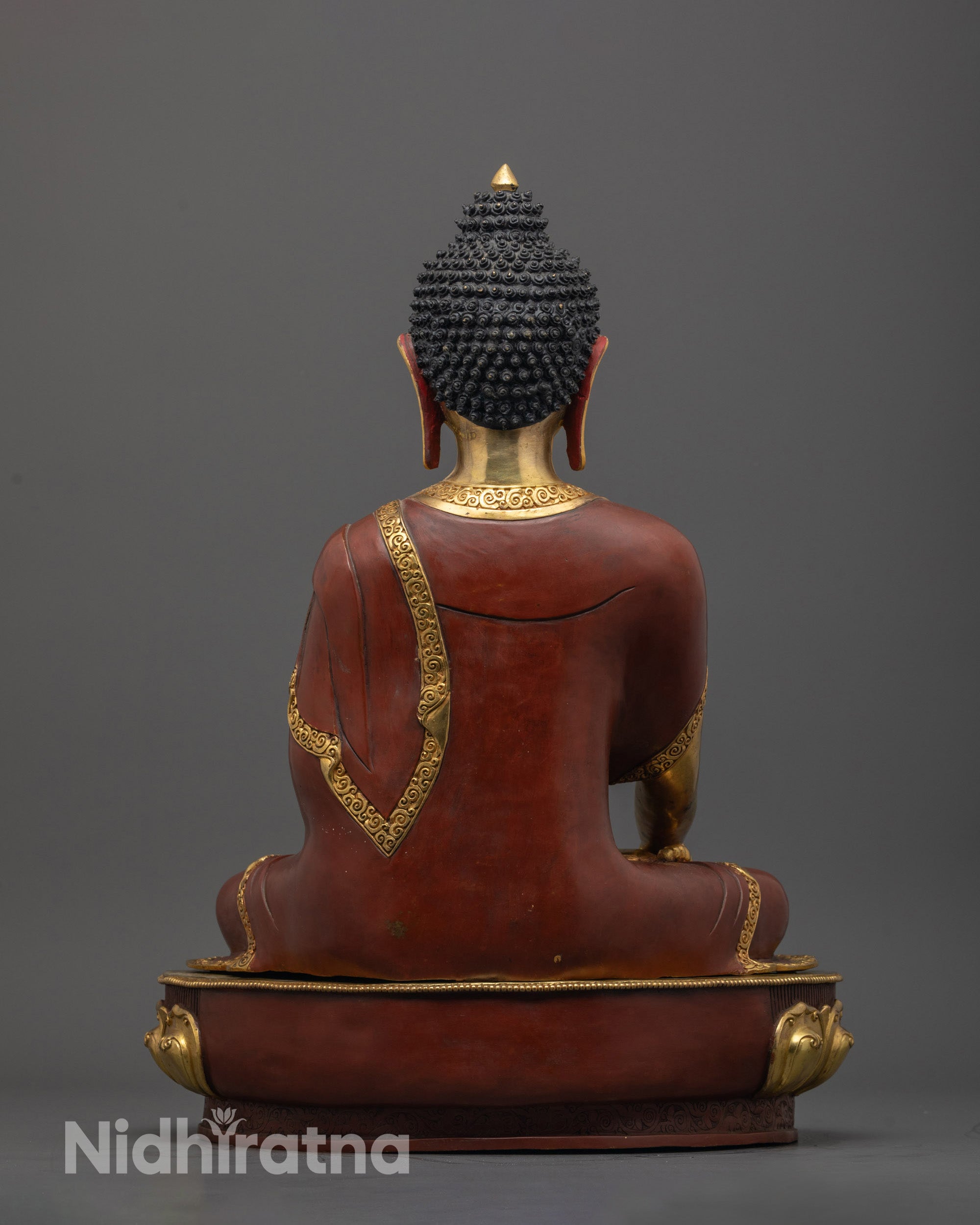 Traditional Nepalese Shakyamuni Buddha sculpture symbolizing enlightenment