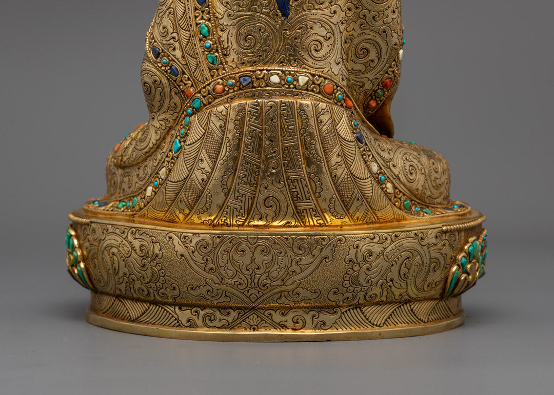 Sacred Guru Tsokye Dorje Statue | 24K Gold Gilded Copper