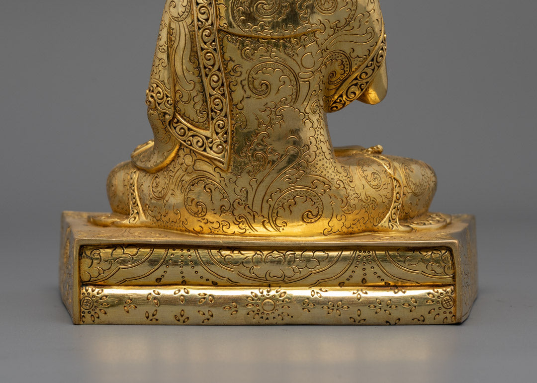 12" Guru Tsokye Dorje Set | 24K Gold Fire-Gilded Sculpture Collection