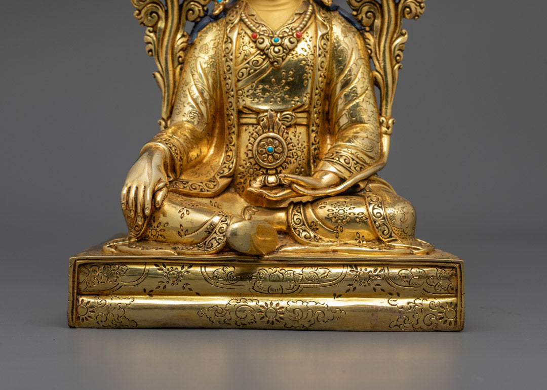 12" Guru Tsokye Dorje Set | 24K Gold Fire-Gilded Sculpture Collection