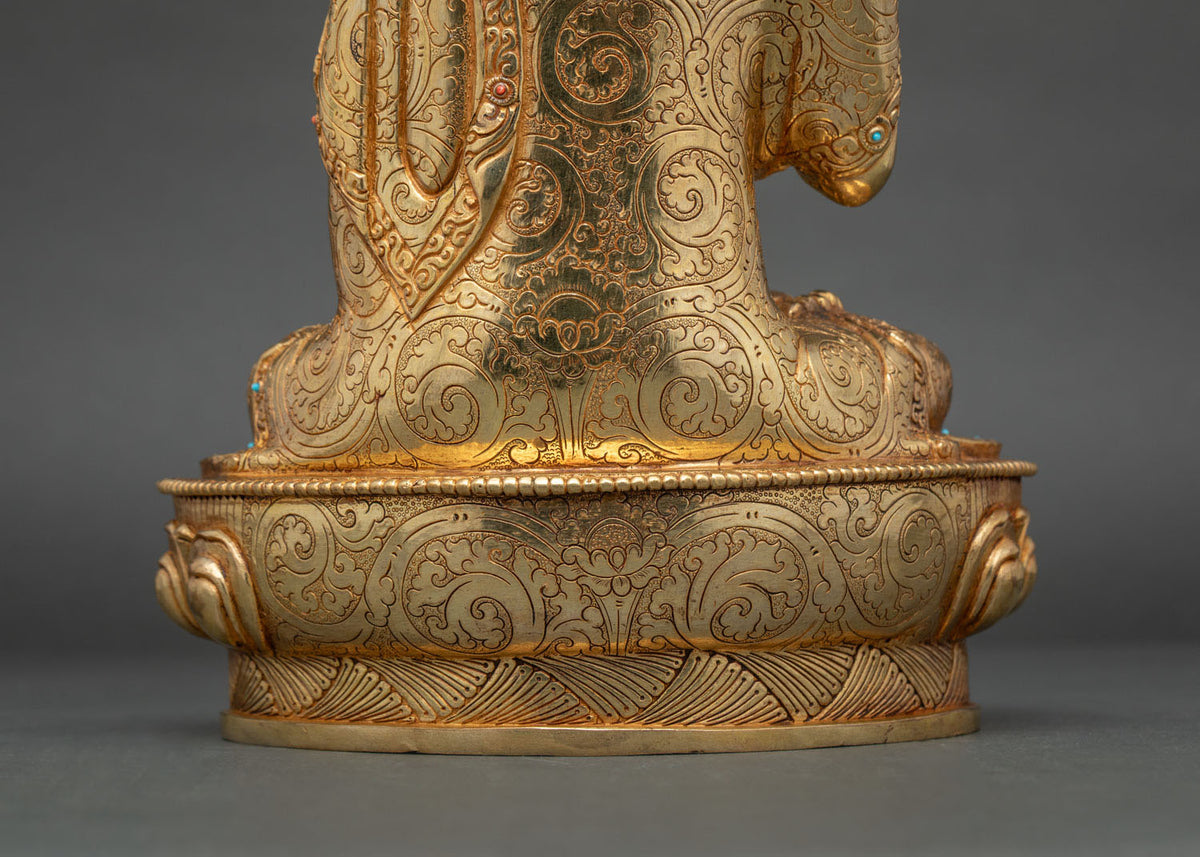 Tsongkhapa Buddhist Altar Statue Set | Traditional Nepalese Art