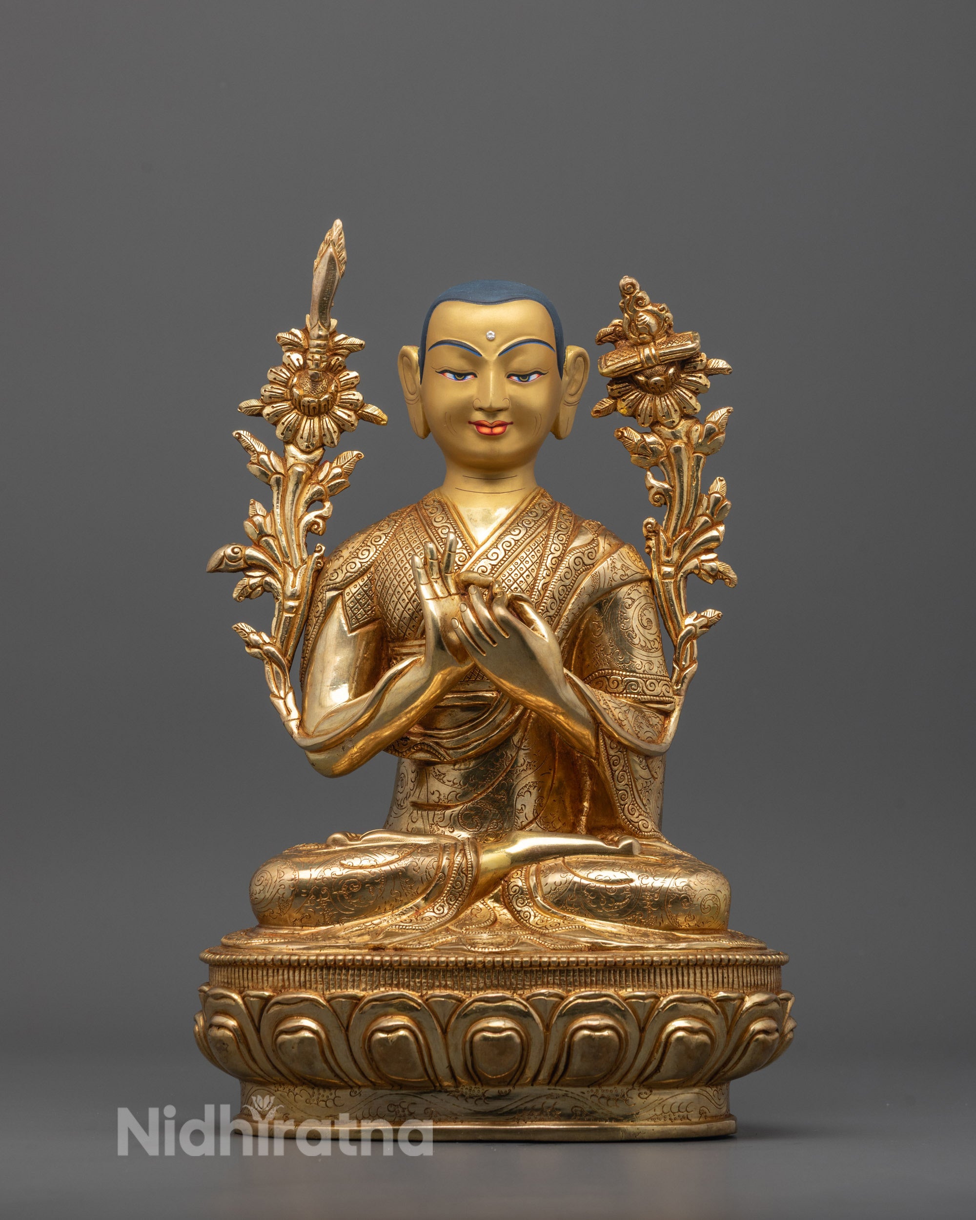 Je Tsongkhapa with Gyaltsab and Khedrup Statues