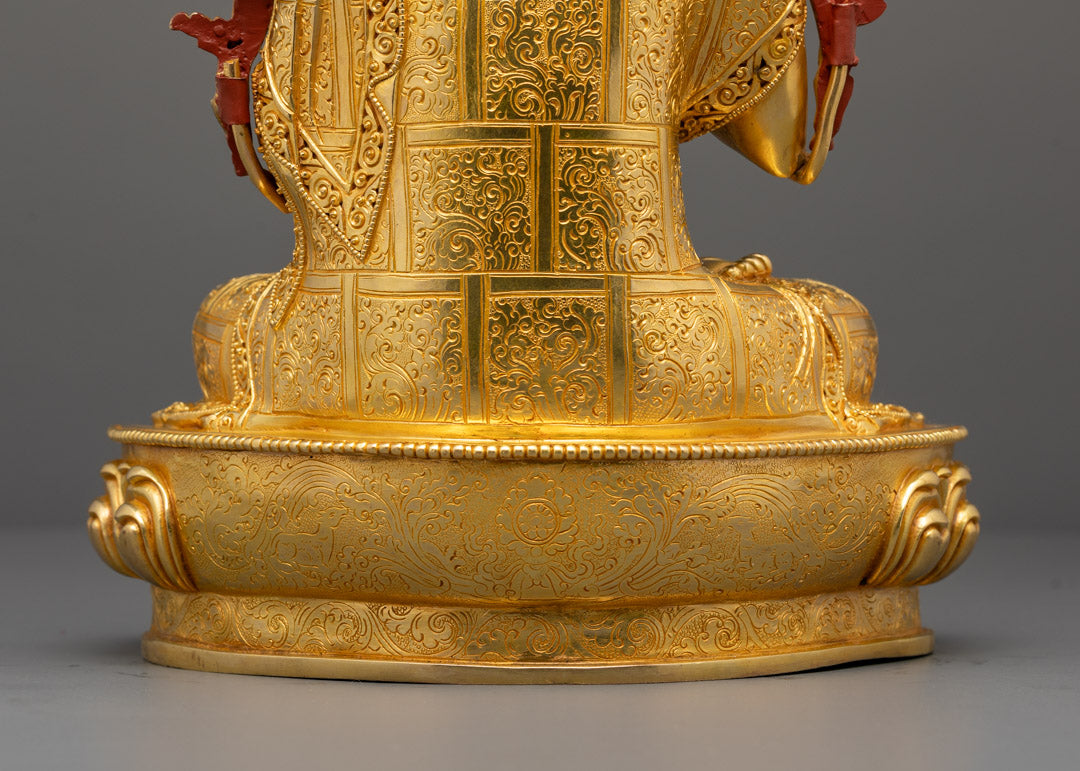 Handcrafted Tsongkhapa Statue Set | Spiritual Statues for Worshiping