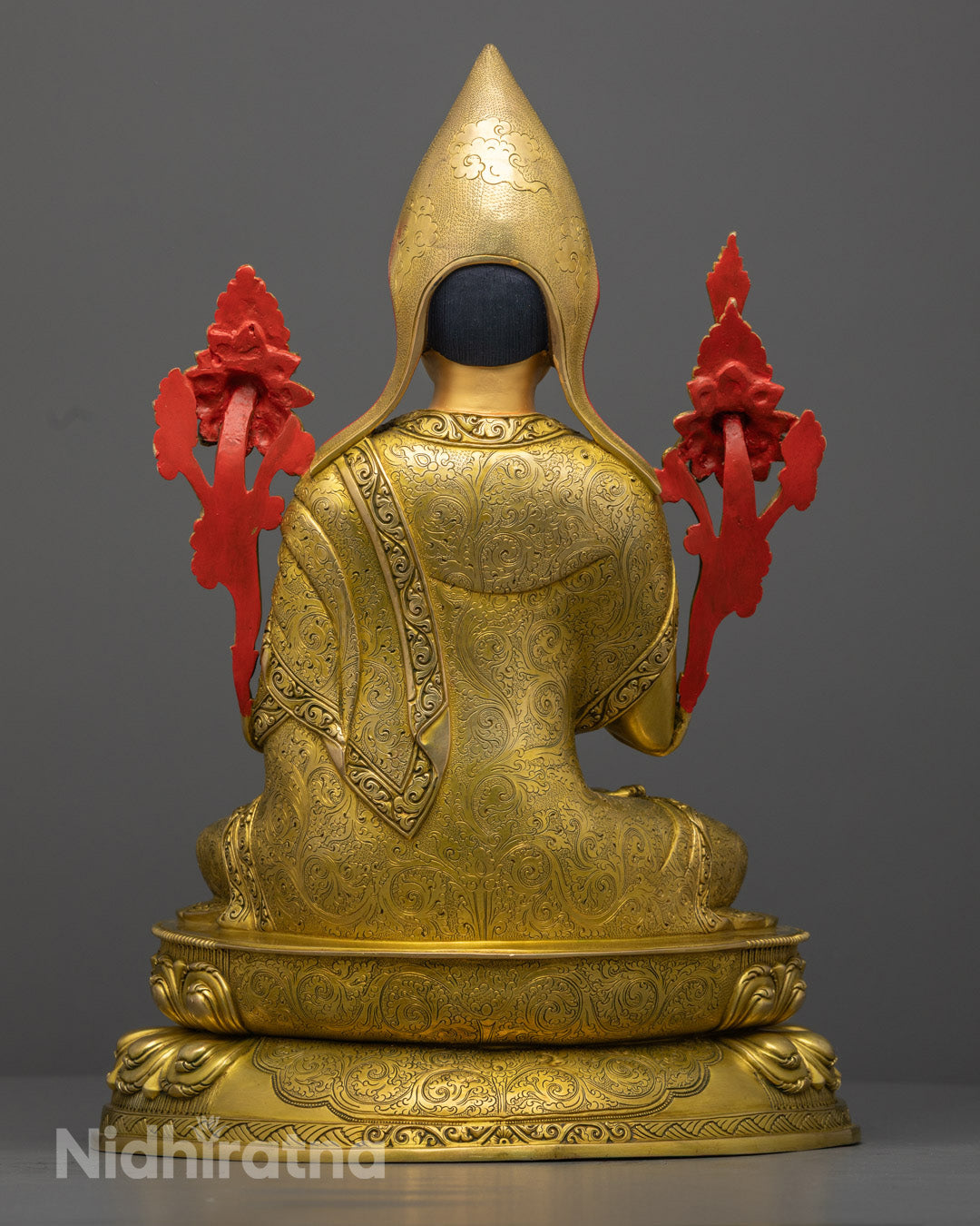 Buddhist Tsongkhapa Set | Hand-Made Trio Sculpture