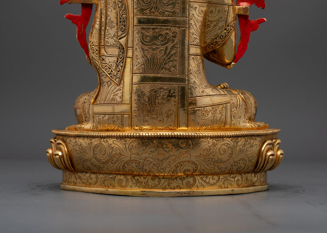 Tsongkhapa Set Statue | Hand-Carved Buddhist Sculpture