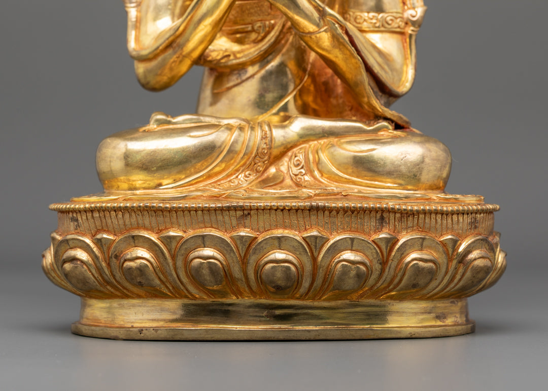 Guru Tsongkhapa with Disciples Statues