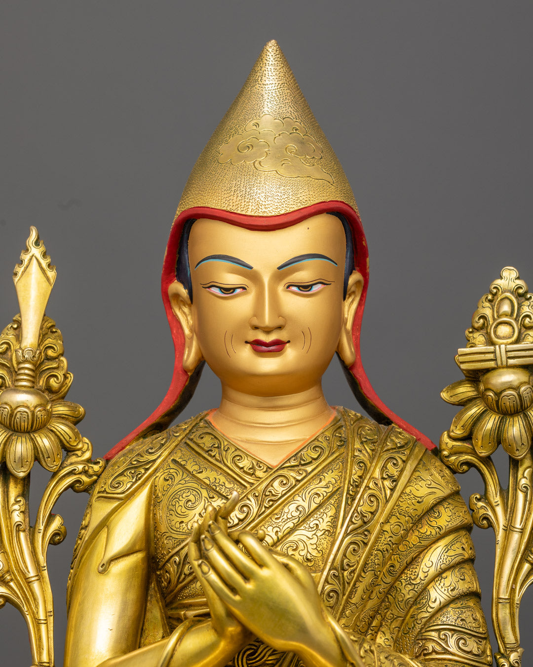 Buddhist Tsongkhapa Set | Hand-Made Trio Sculpture