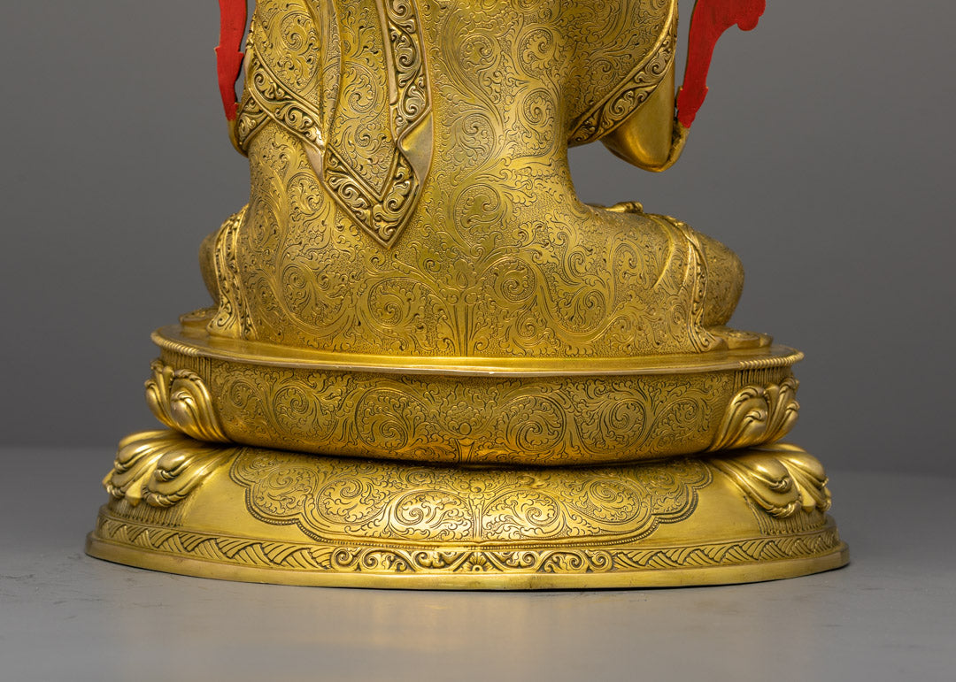 Buddhist Tsongkhapa Set | Hand-Made Trio Sculpture