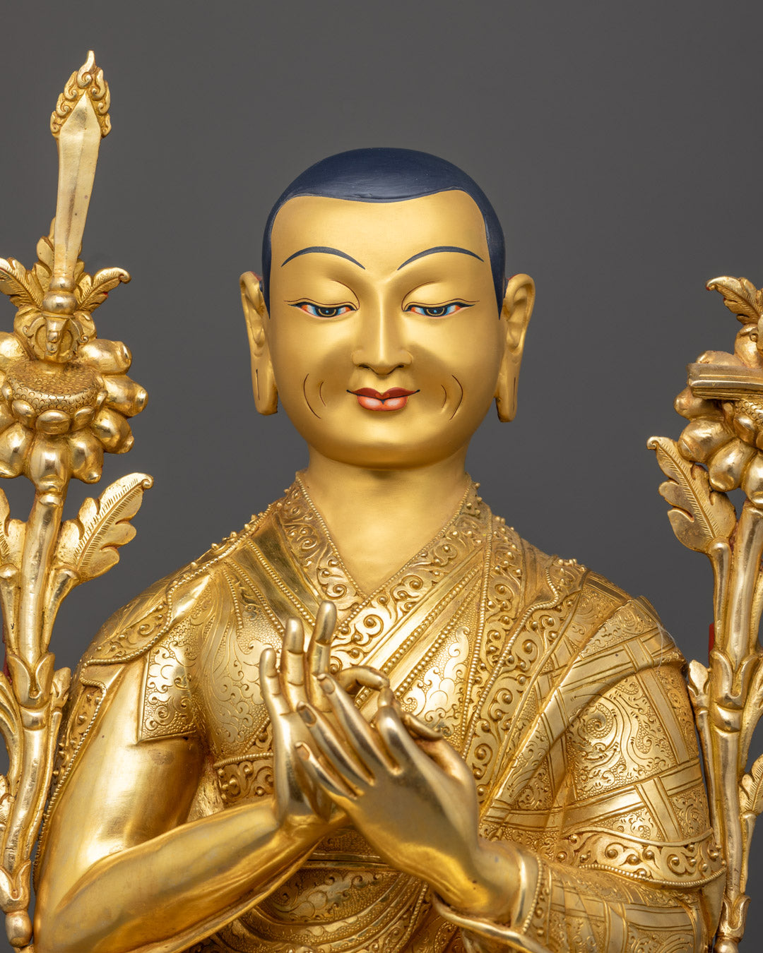 Handcrafted Tsongkhapa Statue Set | Spiritual Statues for Worshiping