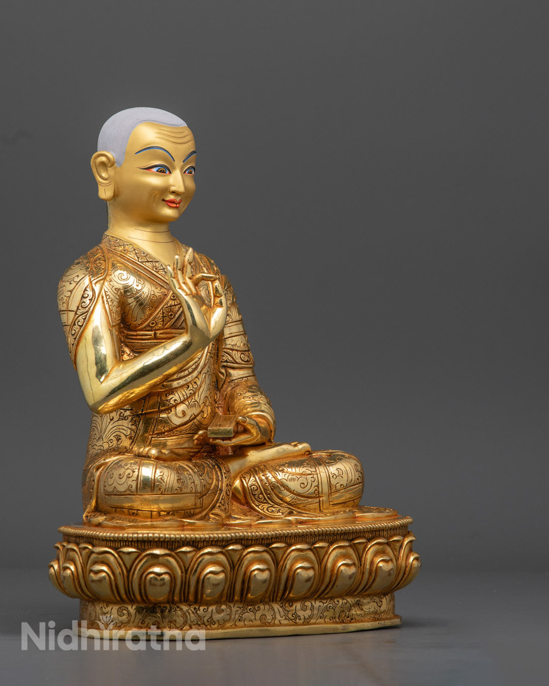 Tsongkhapa Set Statue | Hand-Carved Buddhist Sculpture