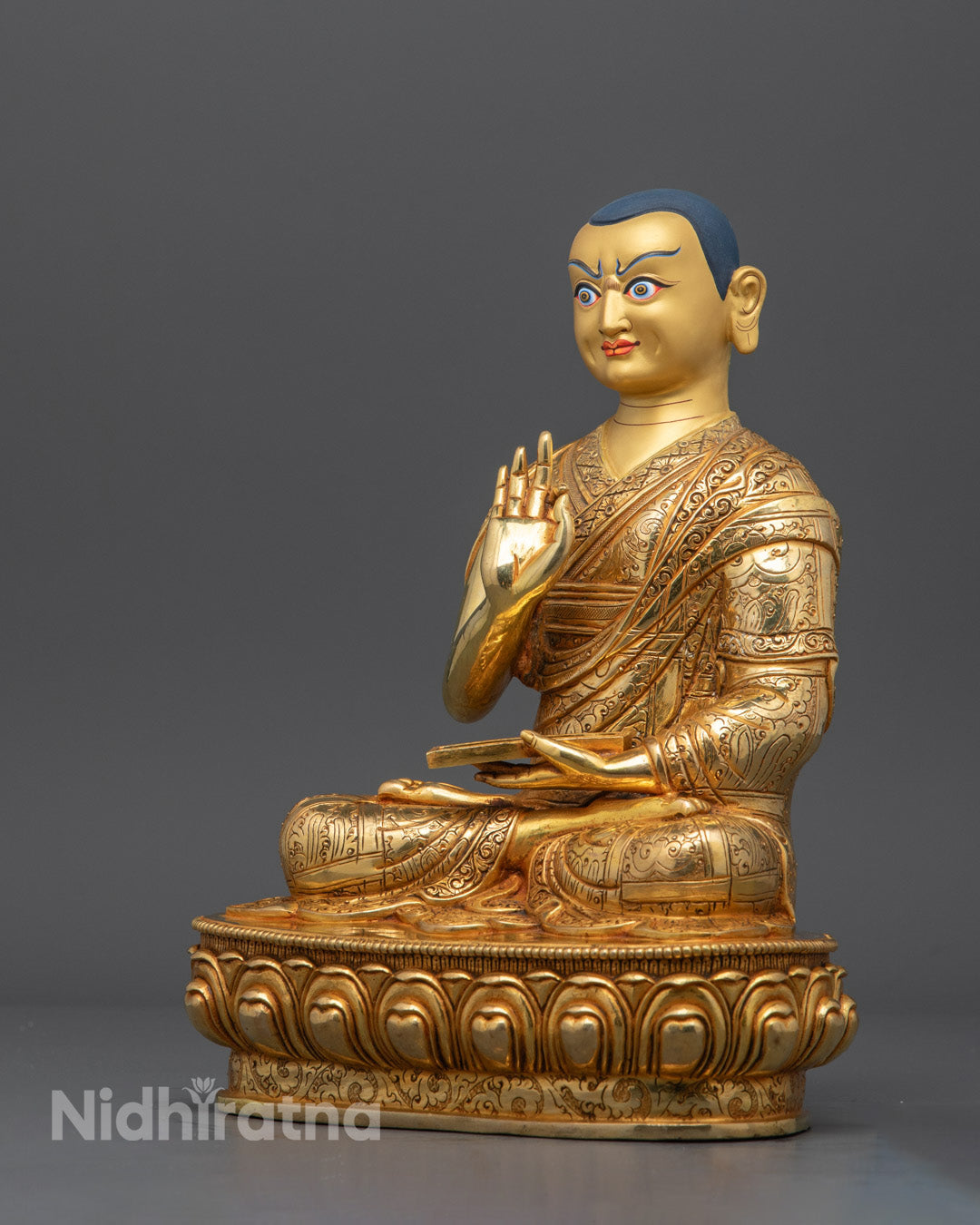 Tsongkhapa Set Statue | Hand-Carved Buddhist Sculpture
