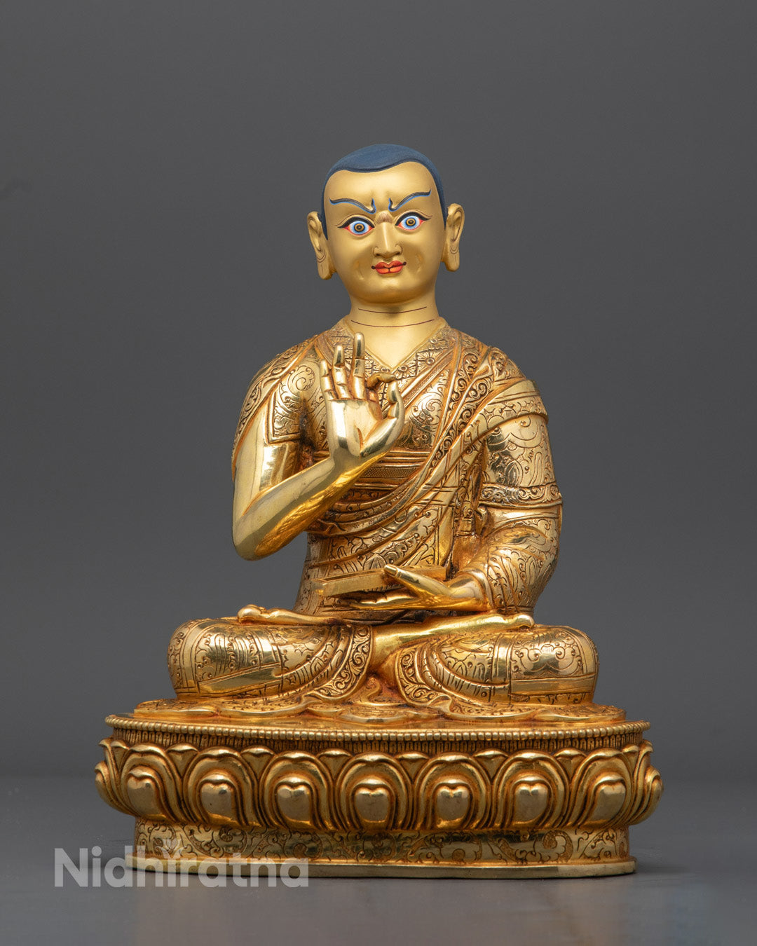 Tsongkhapa Set Statue | Hand-Carved Buddhist Sculpture