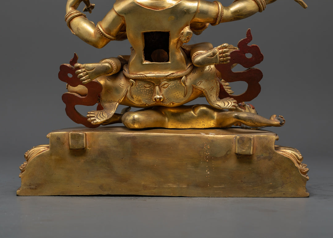 4 Armed Mahakala with consort | Powerful Guardian Deity