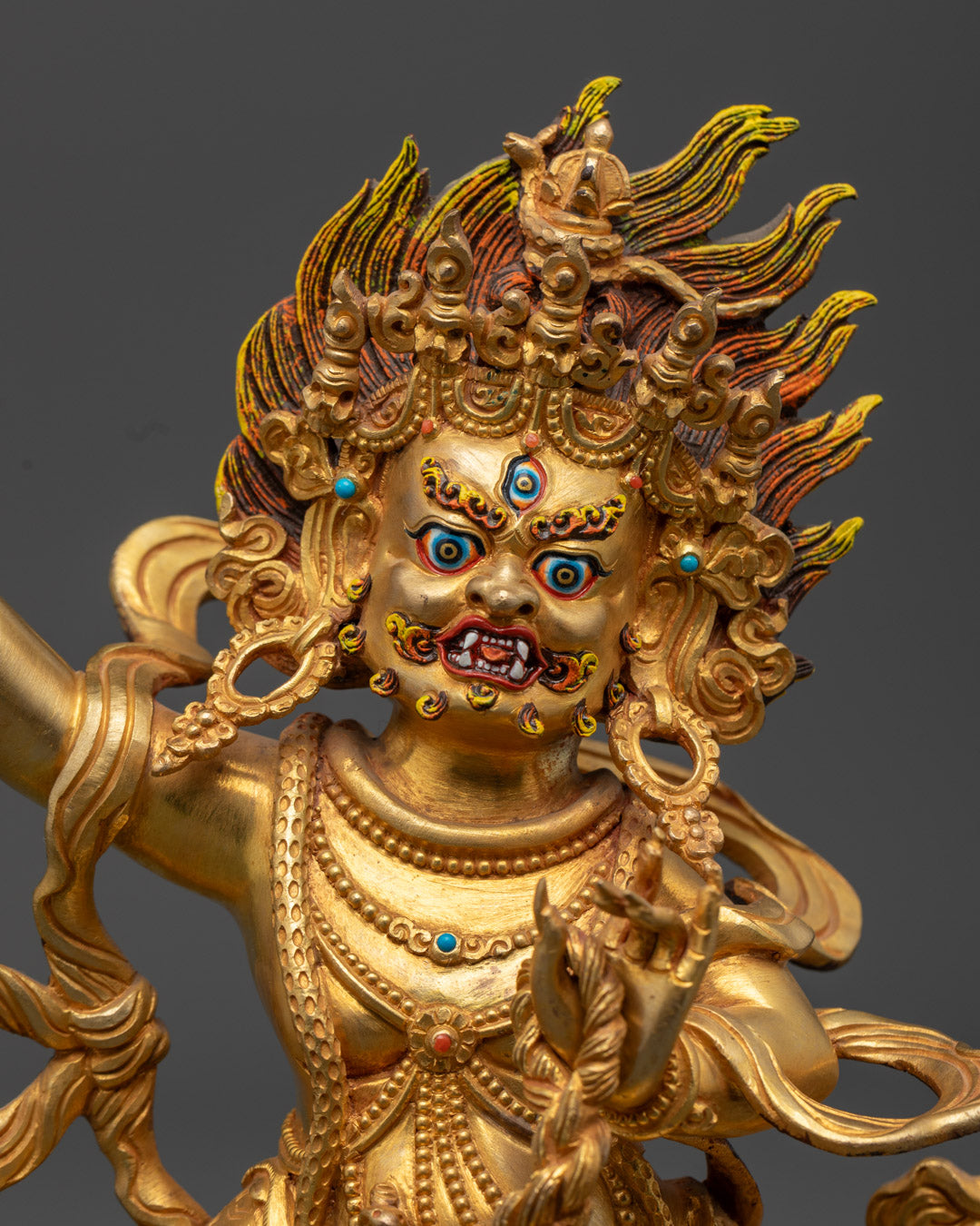 Powerful Vajrapani Statue | Traditional Buddhist Icon of Strength