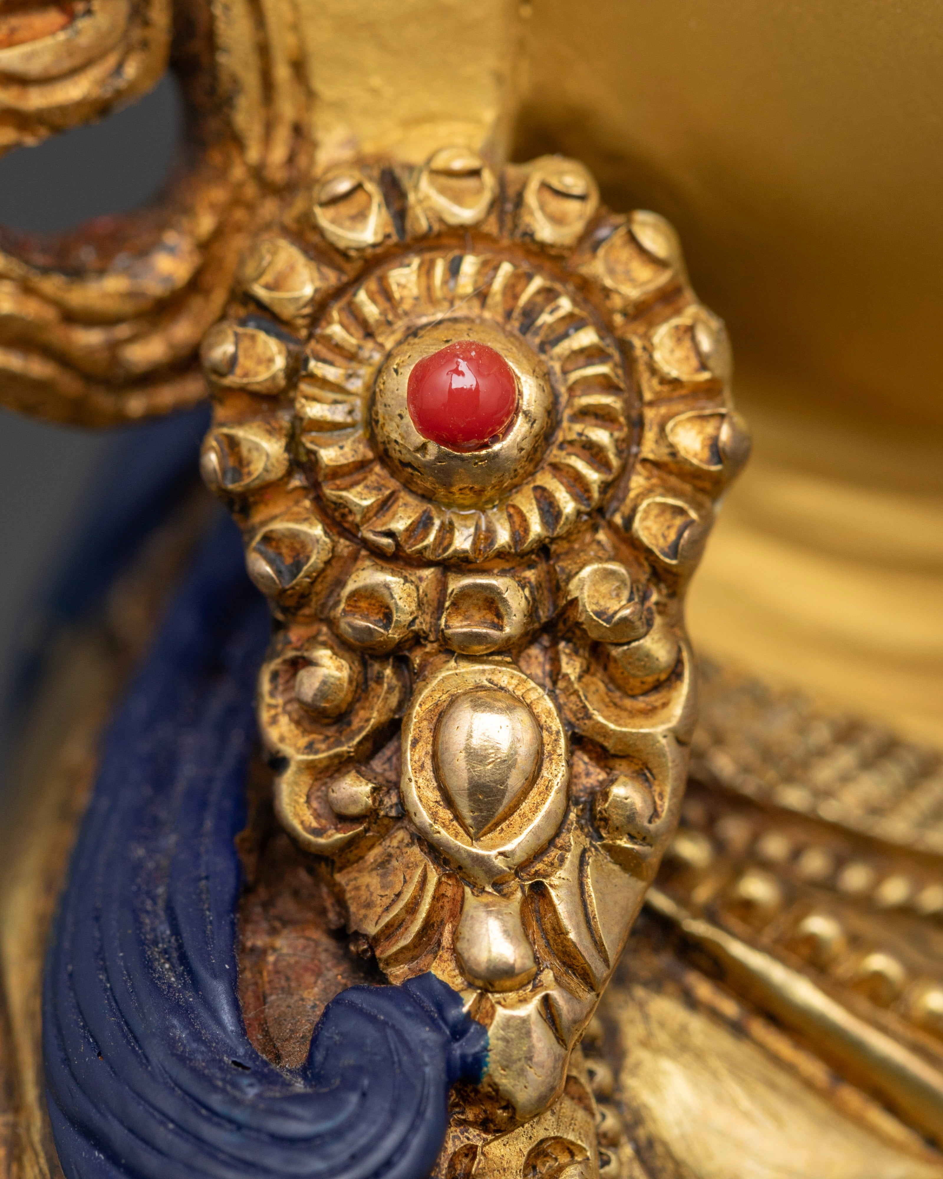 24k Gold-Plated Guru Rinpoche Statue | Symbol of Enlightenment