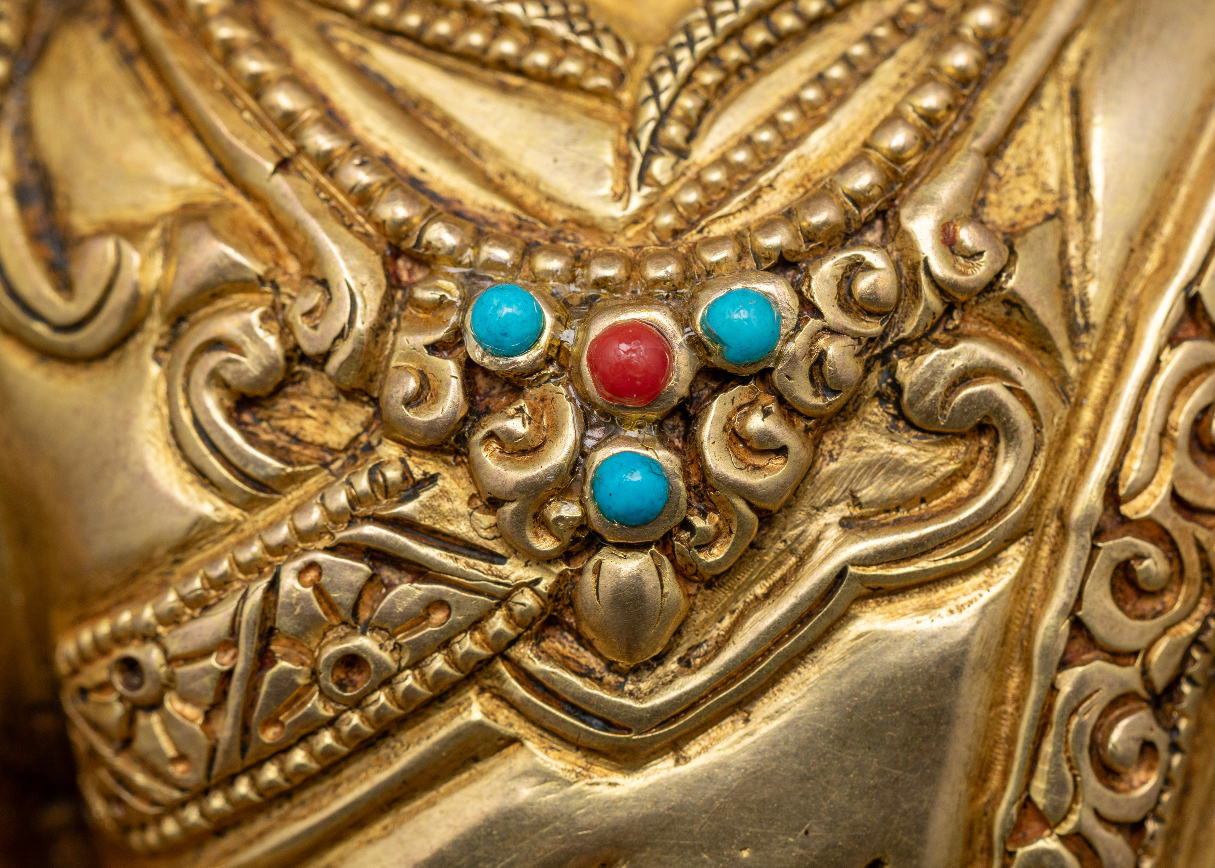 24k Gold-Plated Guru Rinpoche Statue | Symbol of Enlightenment